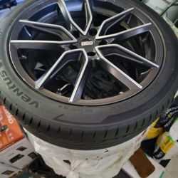 20" BBS XA Staggered Wheels 5x120 with New Hankook Tires 245/45/20 Black BMW Tesla