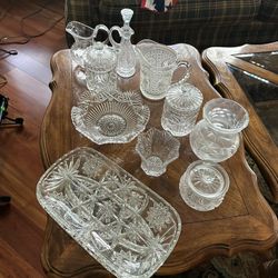 11 Pieces Vintage Cut Glass