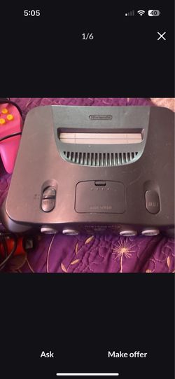 Nitendo 64 Original With 2 Controllers and Two Original Games Mario Kart And More Games
