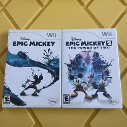 Epic Mickey 1 And 2 Nintendo Wii 
