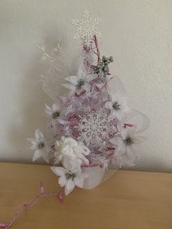 Mini pink Christmas tree night light
