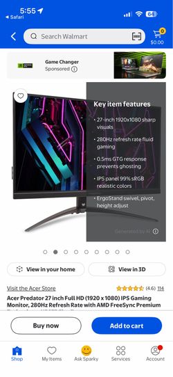 Acer Predator 27 inch Full HD Gaming Monitor
