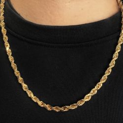 14k Solid Rope Chain 