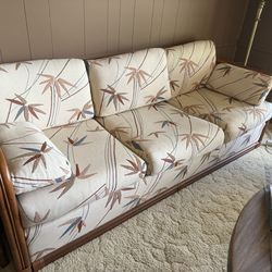 King Rattan  sleeper sofa