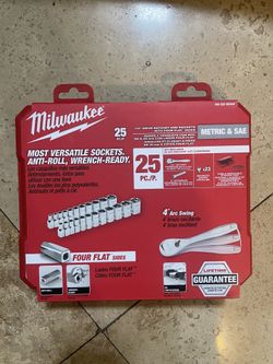 Milwaukee 1/4 Drive Ratchet-and-Socket 25Piece