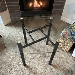 Glass Top Square Dining Table 36” Across 