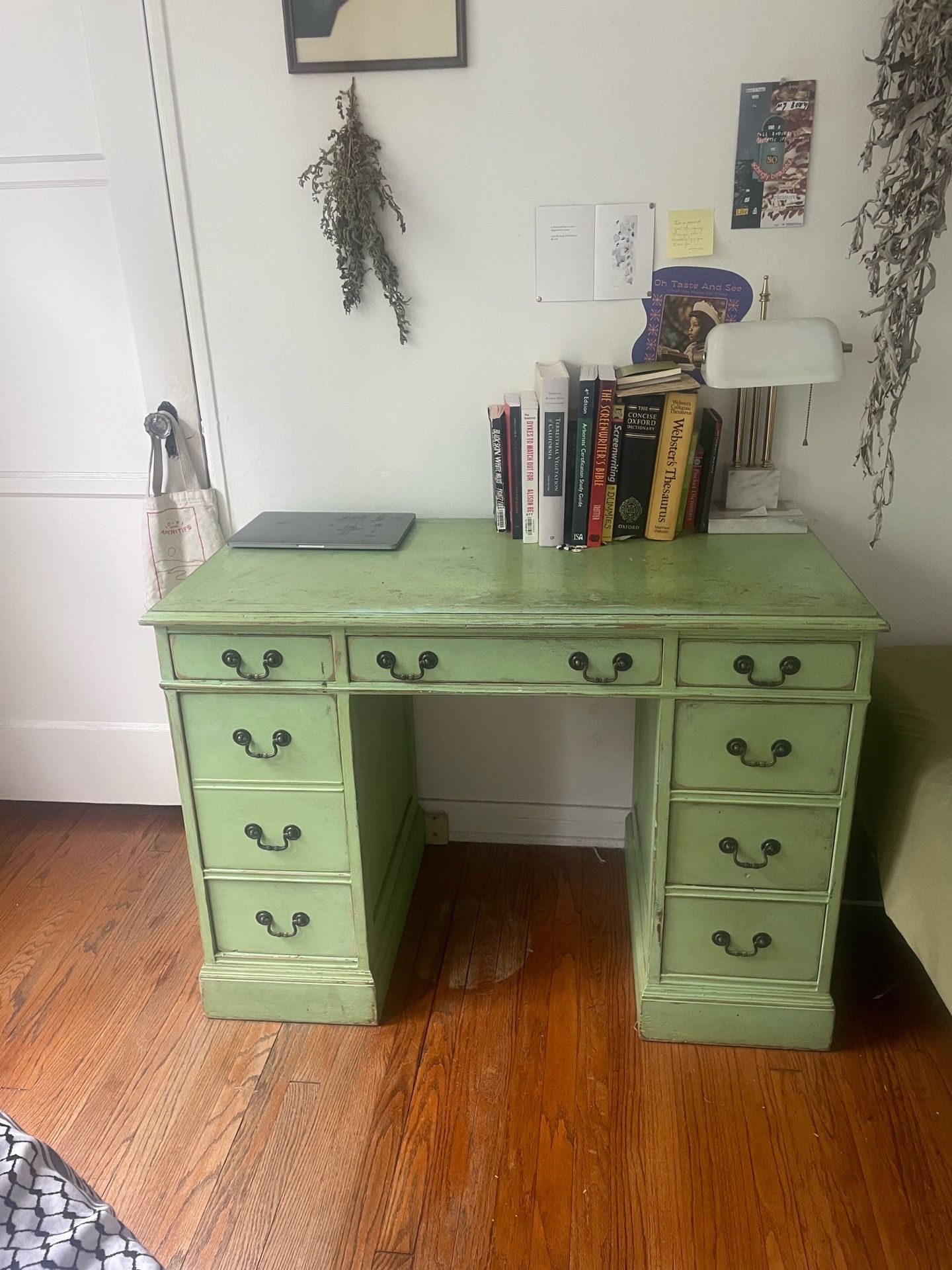 desk and chair
