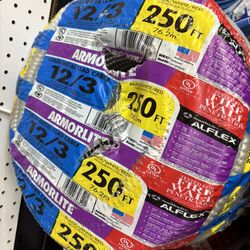 New Wire Cable 12/3 MC Metal Clad Cable 