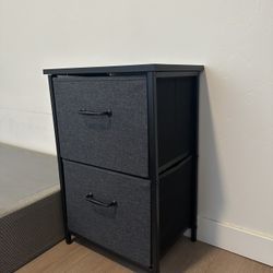 Fabric Drawer Nightstand – Great Condition