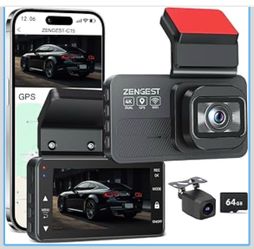 Zengest C15 4K Dual Dash Cam with GPS and WiFi