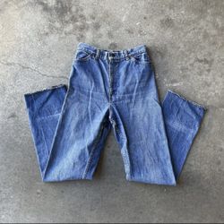 VTG 70s Orange Tab Levis Denim Jeans Women’s 29X34 Vintage Light Blue Wash