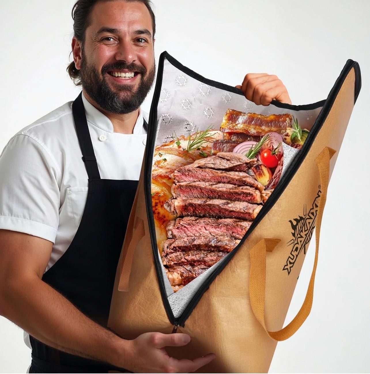 21" BBQ Blanket for Resting Meat,[Upgraded Leak-Proof] Insulated Meat Resting Bag,with Wide Mouth Design for Large Brisket,Turkey,Steaks,Pork Shoulder
