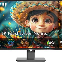 Touchscreen Monitor 27 Inch 2K 100Hz Gaming Monitor, QHD 2560x1440 IPS PC Monitor, 10-Point Multi Touch Screen Computer Monitor#2866bup1