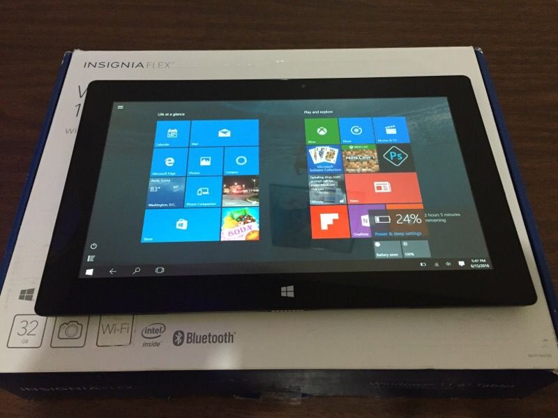 Brand New Insignia Flex 11.6" Tablet 32 GB keyboard windows 10 resolution 1920 x 1080 IPS