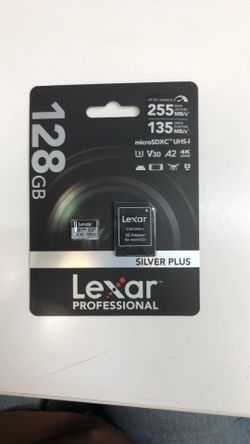 Lexar Pro Silver Plus Micro SD V30 128gb Brand New