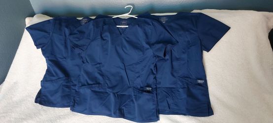 Cherokee v-neck scrub top set of 3 - size womens Large