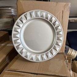 Silver Chargers 13” Elegant Style 