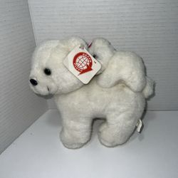 VTG Goffa Plush white polar bear mama with baby animal NWT animals