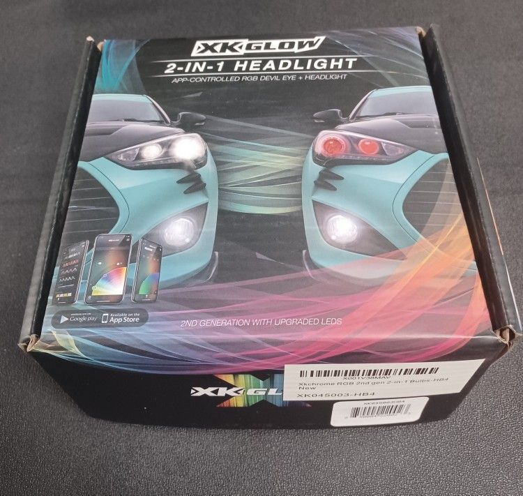 NEW! RGB 2 -In- 1 LED Headlight Bulbs 9006