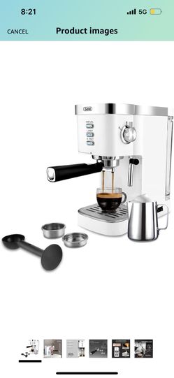 Gevi Espresso Machines 20 Bar Fast Heating Automatic Cappuccino Coffee Maker with Foaming Milk Frother Wand for Espresso, Latte Macchiato, 1.2L Remova
