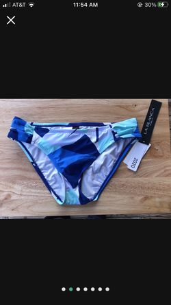New La Blanca Size 4 Bikini Bottoms Hipster Blue