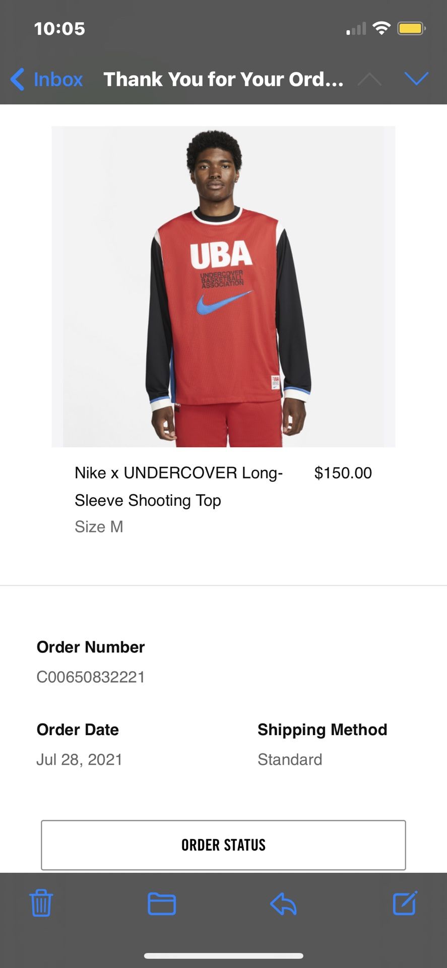 Nike X UNDERCOVER Long-Sleeve Shooting Top for Sale in North