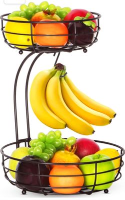 Fruit Basket With Banana Hanger 