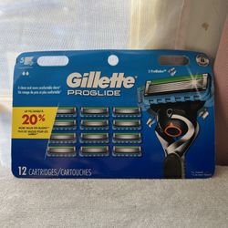 Gillette Proglide Razor Blades Refill, 12 Cartridges, for all ProGlide Handles