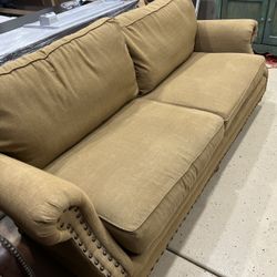 High-End Upholstered Sofa w/ Nailhead Trim – Excellent Condition