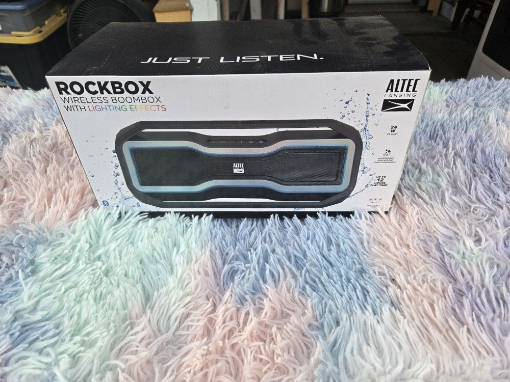 Brand New Altec Lansing RockBox- Waterproof, Wireless, Bluetooth Speaker