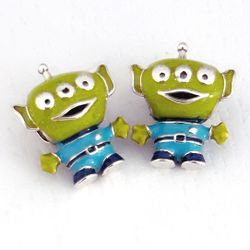 Sterling Silver Pandora Style Disney Pixar Toy Story Alien Charm (Set of 2)
