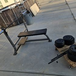 Gym Bench And  Weight