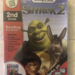 Shrek 2 LeapFrog LeapPad Educational Book and Cartridge 2nd Grade 