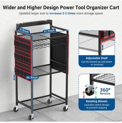 Power Tool Organizer Cart with Wheels
