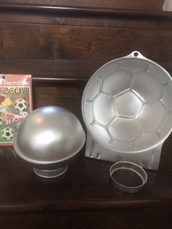A soccer baking molds for cakes