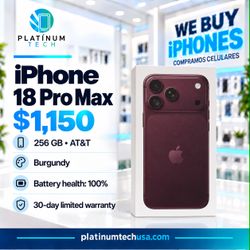 iphone 18 pro max 256gbs ONLY FOR ATT CARRIER