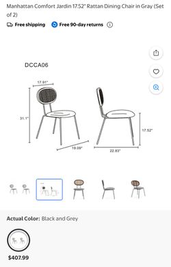 Rattan Chairs Of 2 Set 