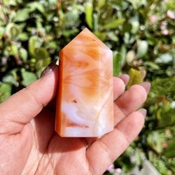 Carnelian Crystal Quartz Point Tower