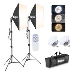 Softbox Photography Lighting Kit, 2Pcs 27" x 27" Professional Soft Box