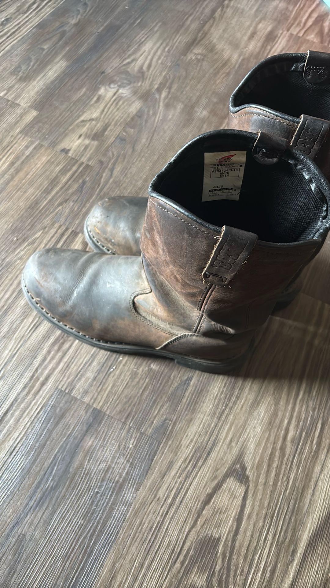 Red Wing Pull On Steel Toe Boots