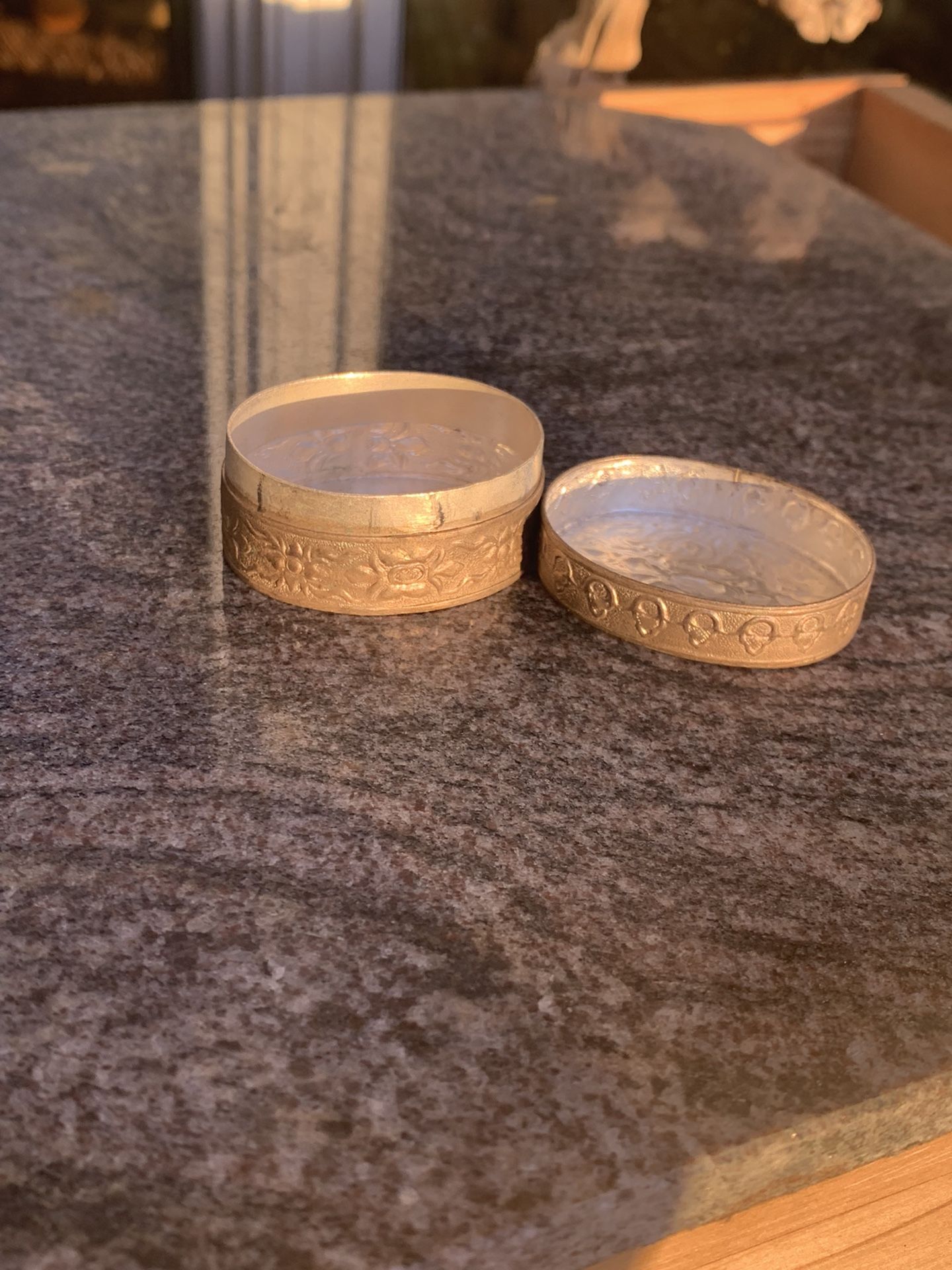 Vintage Pewter Jewelry Box