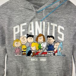 Grey Peanuts Snoopy And Friends Pullover Hoodie
