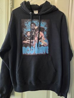 graphic pullover hoodie featuring a graphic print of the artist Rod Wave Adult size S