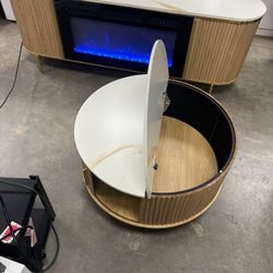 New ,2pieces Living Room Set,fireplace TV stand With Coffee Table ( Scratch