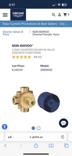 Grohe 2-way Diverter Rough-In Valve