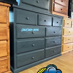  Nine Drawer Grey Pinewood Chest Mueble Dresser Chest 