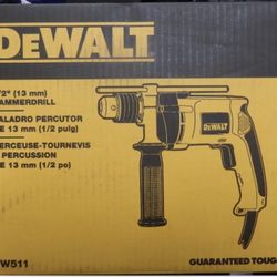 DEWALT DW511 1/2" 7.8 Amp VSR Variable Speed Reversing Corded Hammerdrill Drill