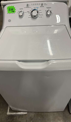 GE Top Load Washer – White, Simple Knob Controls, Deep Rinse
