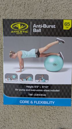 Athletic Works Anti-Burst Exercise Yoga Ball 65 CM