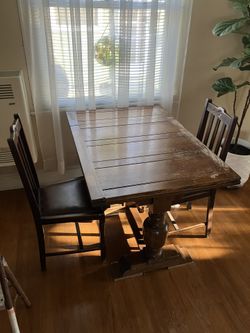 Vintage Table And Four Chairs 